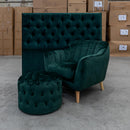 The Elle King Upholstered Headboard - Forest Green Velvet - Available In-store Only available to purchase from Warehouse Furniture Clearance at our next sale event.