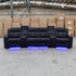 The Remi Four Seat Dual-Motor Electric Recliner Lounge - Jet - PRE ORDER Available After 26th October