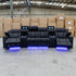 The Remi Four Seat Dual-Motor Electric Recliner Lounge - Jet - PRE ORDER Available After 26th October