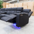 The Remi Four Seat Dual-Motor Electric Recliner Lounge - Jet - PRE ORDER Available After 26th October