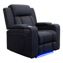 The Remi Dual-Electric Recliner - Jet available to purchase from Warehouse Furniture Clearance at our next sale event.