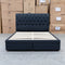The Riley King Storage Fabric Bed - Charcoal available to purchase from Warehouse Furniture Clearance at our next sale event.