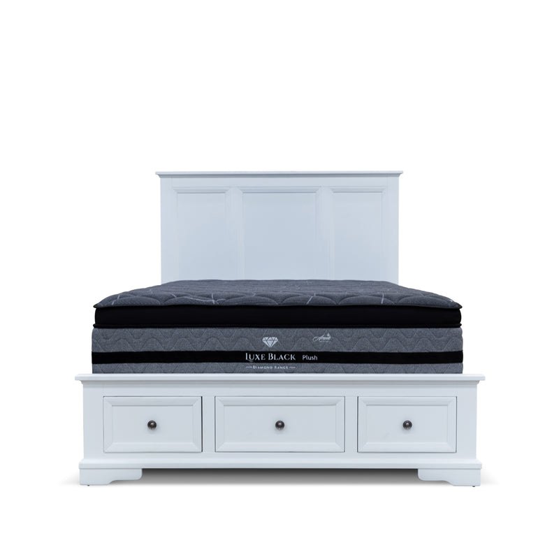 The Sala Hardwood King Storage Bed available to purchase from Warehouse Furniture Clearance at our next sale event.