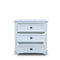 The Sala 3 Drawer Hardwood Bedside available to purchase from Warehouse Furniture Clearance at our next sale event.