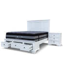 The Sala Hardwood King Storage Bed available to purchase from Warehouse Furniture Clearance at our next sale event.