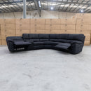 The Sanctuary Electric Corner Recliner Lounge - Jet available to purchase from Warehouse Furniture Clearance at our next sale event.