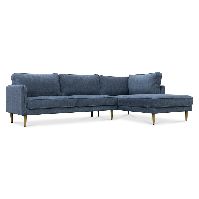 The Sophia Metal Frame RHF Chaise Lounge - Storm available to purchase from Warehouse Furniture Clearance at our next sale event.