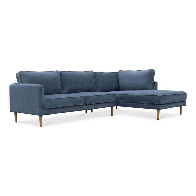 The Sophia Metal Frame RHF Chaise Lounge - Storm available to purchase from Warehouse Furniture Clearance at our next sale event.