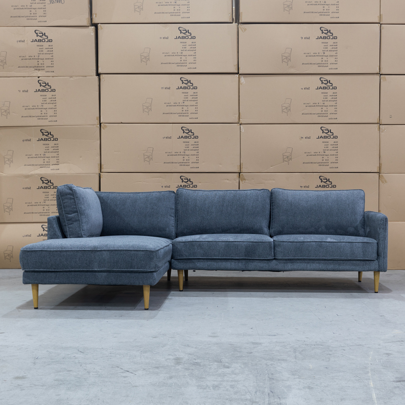 The Sophia Metal Frame LHF Chaise Lounge - Storm available to purchase from Warehouse Furniture Clearance at our next sale event.