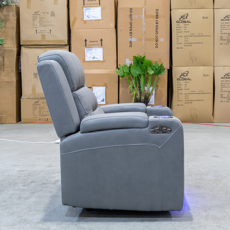 The Toronto Dual-Electric Recliner - Ash available to purchase from Warehouse Furniture Clearance at our next sale event.
