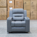 The Toronto Dual-Electric Recliner - Ash available to purchase from Warehouse Furniture Clearance at our next sale event.