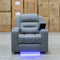 The Toronto Dual-Electric Recliner - Ash available to purchase from Warehouse Furniture Clearance at our next sale event.