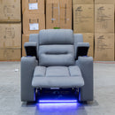 The Toronto Dual-Electric Recliner - Ash available to purchase from Warehouse Furniture Clearance at our next sale event.