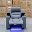 The Toronto Dual-Electric Recliner - Ash available to purchase from Warehouse Furniture Clearance at our next sale event.