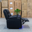 The Toronto Dual-Electric Recliner - Jet available to purchase from Warehouse Furniture Clearance at our next sale event.