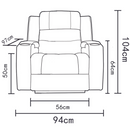 The Toronto Dual-Electric Recliner - Ash available to purchase from Warehouse Furniture Clearance at our next sale event.