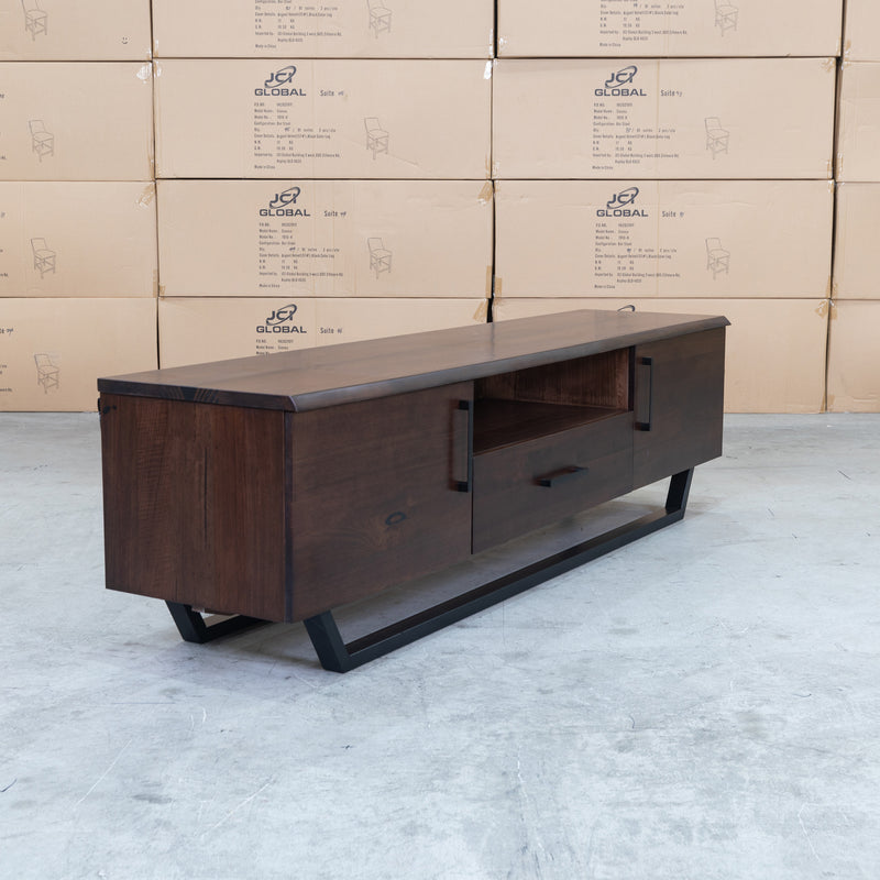 The Valencia Messmate Hardwood Entertainment Unit available to purchase from Warehouse Furniture Clearance at our next sale event.