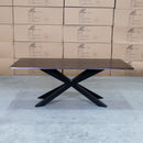 The Valencia Messmate Hardwood & Resin 240cm Dining Table available to purchase from Warehouse Furniture Clearance at our next sale event.