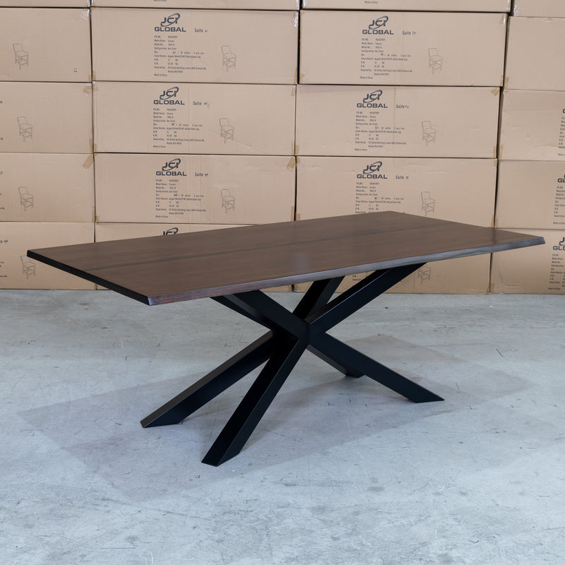 The Valencia Messmate Hardwood & Resin 210cm Dining Table available to purchase from Warehouse Furniture Clearance at our next sale event.