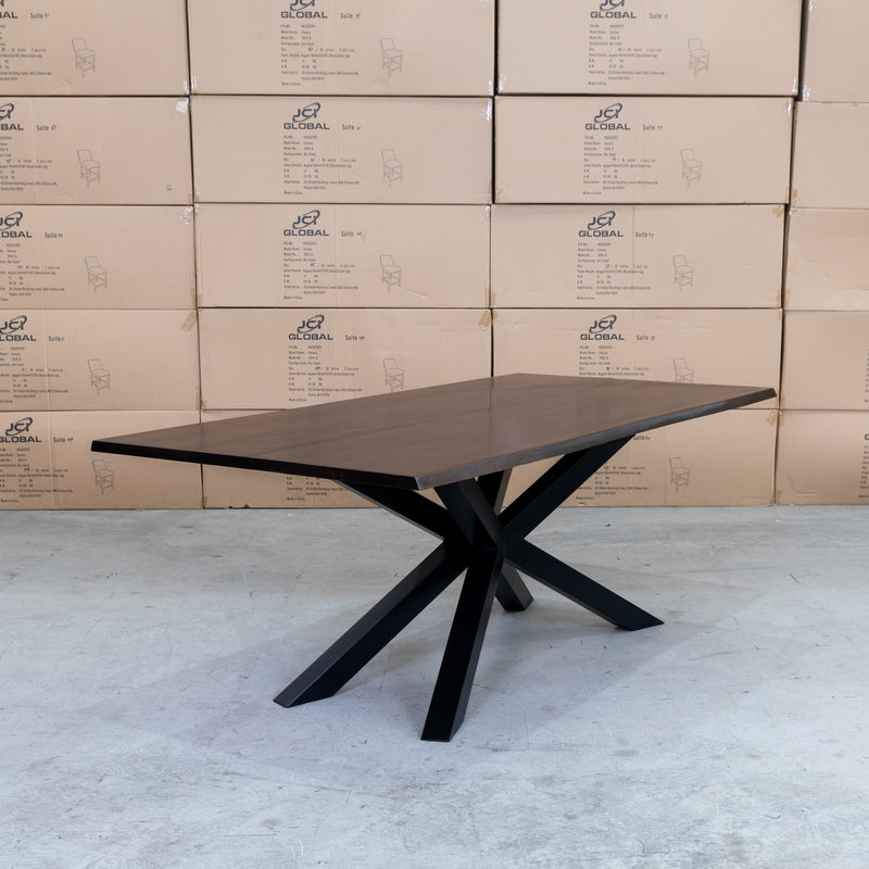 The Valencia Messmate Hardwood & Resin 210cm Dining Table available to purchase from Warehouse Furniture Clearance at our next sale event.