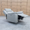 The Venus Dual-Electric Recliner - Dove Leather available to purchase from Warehouse Furniture Clearance at our next sale event.