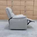 The Venus Dual-Electric Recliner - Dove Leather available to purchase from Warehouse Furniture Clearance at our next sale event.