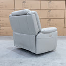 The Venus Dual-Electric Recliner - Dove Leather available to purchase from Warehouse Furniture Clearance at our next sale event.