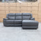 The Venus Three Seater Dual-Motor Chaise Recliner Lounge - Storm Leather available to purchase from Warehouse Furniture Clearance at our next sale event.