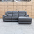The Venus Three Seater Dual-Motor Chaise Recliner Lounge - Storm Leather