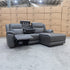 The Venus Three Seater Dual-Motor Chaise Recliner Lounge - Storm Leather