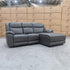 The Venus Three Seater Dual-Motor Chaise Recliner Lounge - Storm Leather