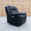 The Venus Dual-Electric Recliner - Black Leather - Available After 10th April available to purchase from Warehouse Furniture Clearance at our next sale event.