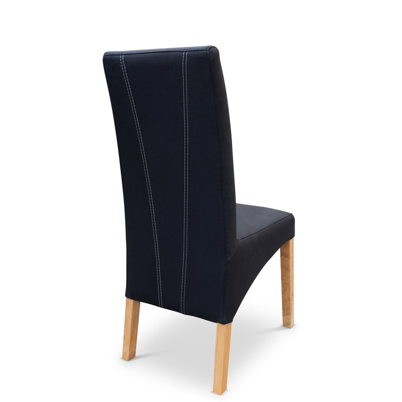 The Wellington Dining Chair - Natural - Jet available to purchase from Warehouse Furniture Clearance at our next sale event.