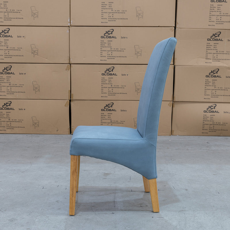 The Wellington Dining Chair - Natural - Ice Blue available to purchase from Warehouse Furniture Clearance at our next sale event.