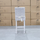 The White Wash Wicker Bar Stool - White - WW-181 available to purchase from Warehouse Furniture Clearance at our next sale event.