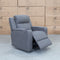 The Xander Dual-Motor Electric Single Recliner Theatre  - Ash Rhino Suede available to purchase from Warehouse Furniture Clearance at our next sale event.