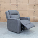 The Xander Dual-Motor Electric Single Recliner Theatre  - Ash Rhino Suede available to purchase from Warehouse Furniture Clearance at our next sale event.