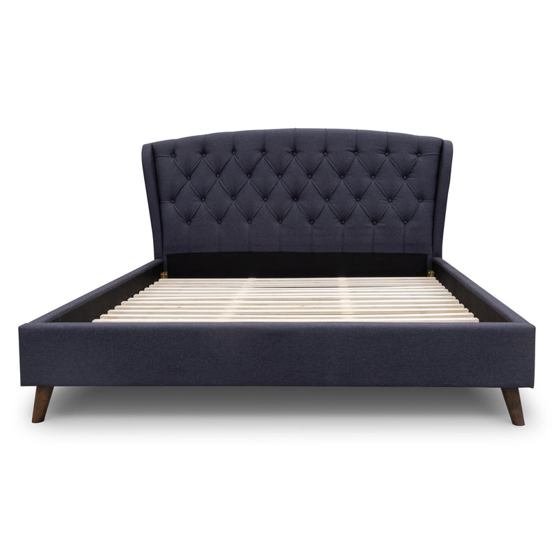The Charlotte Queen Fabric Bed - Mid Grey available to purchase from Warehouse Furniture Clearance at our next sale event.
