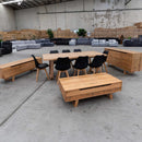 The Florida 2100mm Dining Table - Aust Tasmanian Oak available to purchase from Warehouse Furniture Clearance at our next sale event.