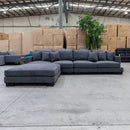 The Lincoln Modular Deep Seat Lounge - Lux Miss Storm available to purchase from Warehouse Furniture Clearance at our next sale event.
