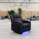 The Remi Dual-Electric Recliner - Jet available to purchase from Warehouse Furniture Clearance at our next sale event.