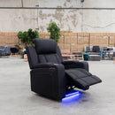 The Remi Dual-Electric Recliner - Jet available to purchase from Warehouse Furniture Clearance at our next sale event.