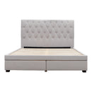 The Riley King Fabric Storage Bed – Oat White available to purchase from Warehouse Furniture Clearance at our next sale event.