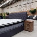 The Riley Queen Fabric Storage Bed - Mid Grey available to purchase from Warehouse Furniture Clearance at our next sale event.