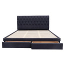 The Riley Queen Fabric Storage Bed - Mid Grey available to purchase from Warehouse Furniture Clearance at our next sale event.