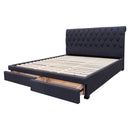 The Riley Queen Fabric Storage Bed - Mid Grey available to purchase from Warehouse Furniture Clearance at our next sale event.